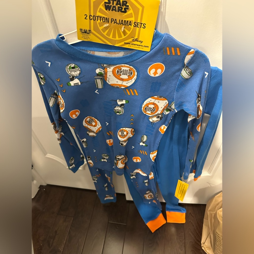 Disney Star Wars Blue Pajama Set size 8 new - Picture 2 of 3